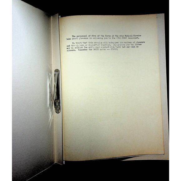 1965 Kagnew Medical Bulletin Humorous Dinner Menu US 7th Infantry Ethiopia Korea - Picture 2 of 7